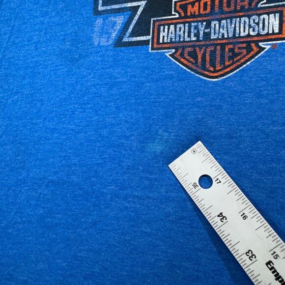 Harley Davidson Shirt‎ Men Medium Blue Stans Batavia New York Motorcycles Crew - Picture 2 of 16
